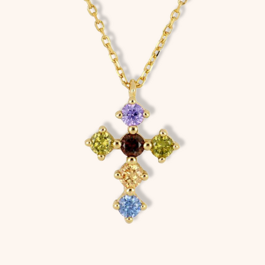 Multicolour Cross Necklace