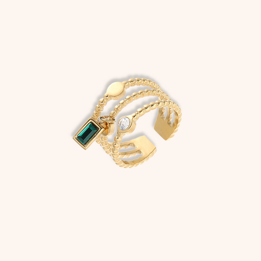 Emerald Cut Charm Ring